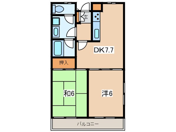 ベイシテｲメゾン石川町の物件間取画像